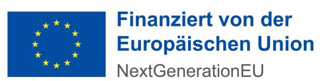 Logo vo NextGenerationEU, mit Text: Finanziert von der EU